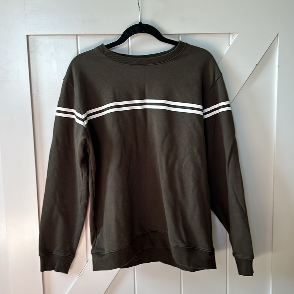 Zyia Men’s Active Wear. Teaneck Forest Green Crewneck Hoodie